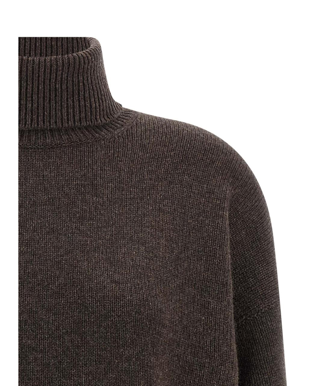 BRUNELLO CUCINELLI Коричневый кашемировый джемпер / свитер, фото 3