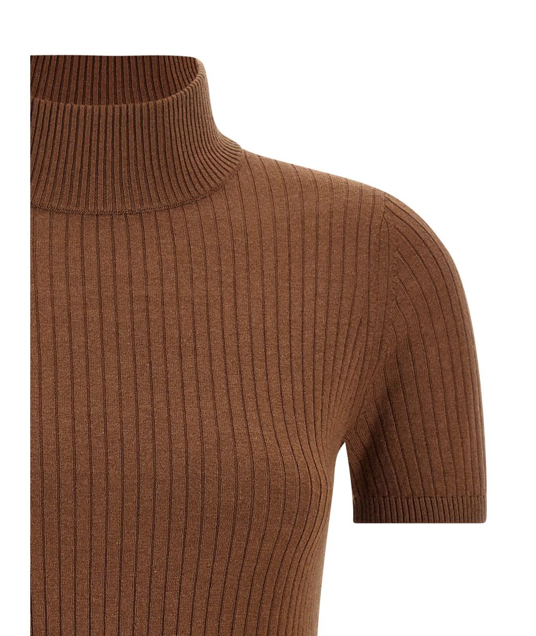 MAX MARA STUDIO Бежевая шерстяная водолазка, фото 3