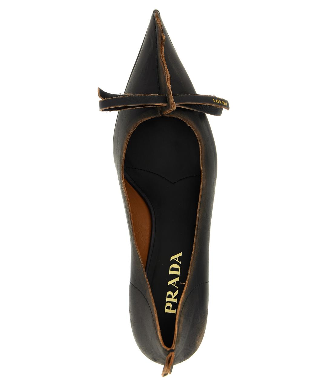 PRADA Коричневые кожаные туфли, фото 4