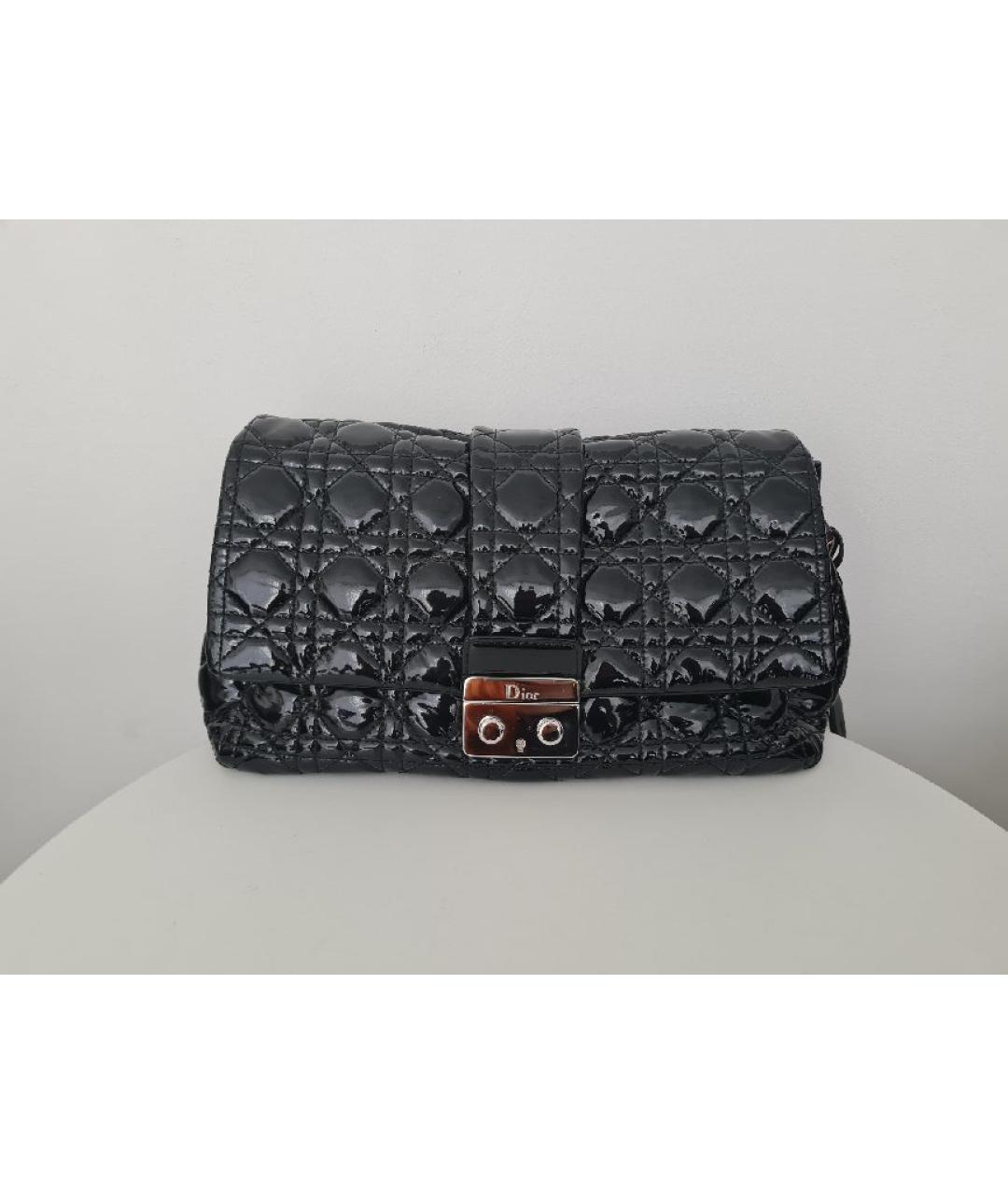 CHRISTIAN DIOR Черная кожаная сумка с короткими ручками, фото 10
