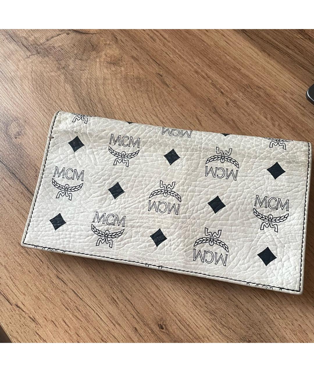 MCM Белый кожаный кошелек, фото 2