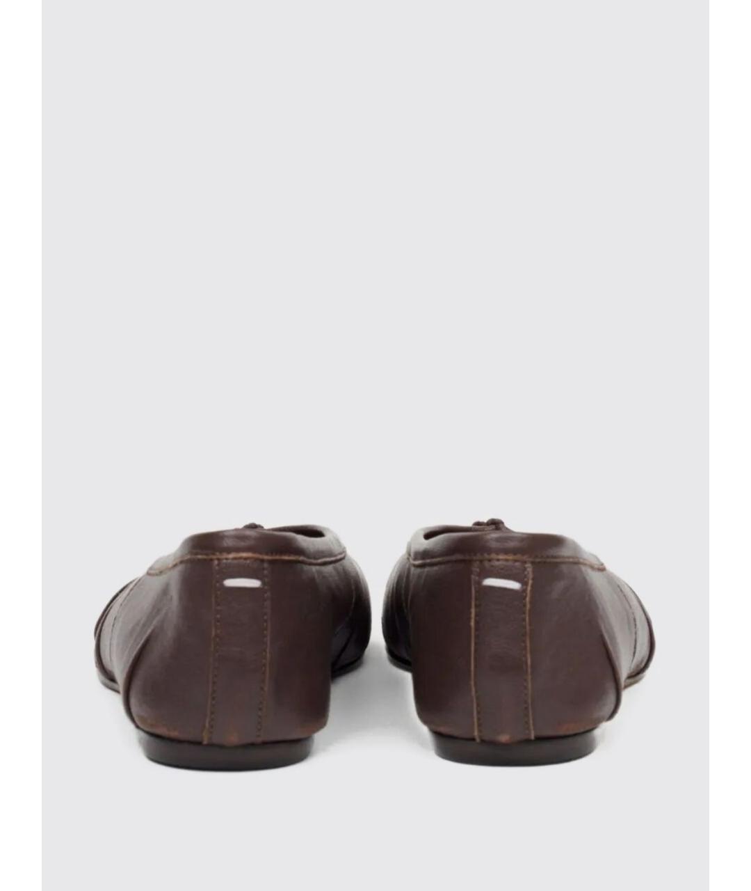 MAISON MARGIELA Коричневые кожаные балетки, фото 3