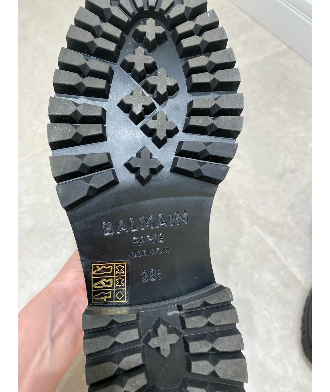 BALMAIN Черные кожаные ботинки, фото 4