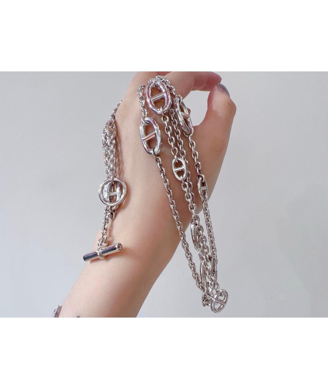 HERMES Серебряное серебряное колье, фото 5