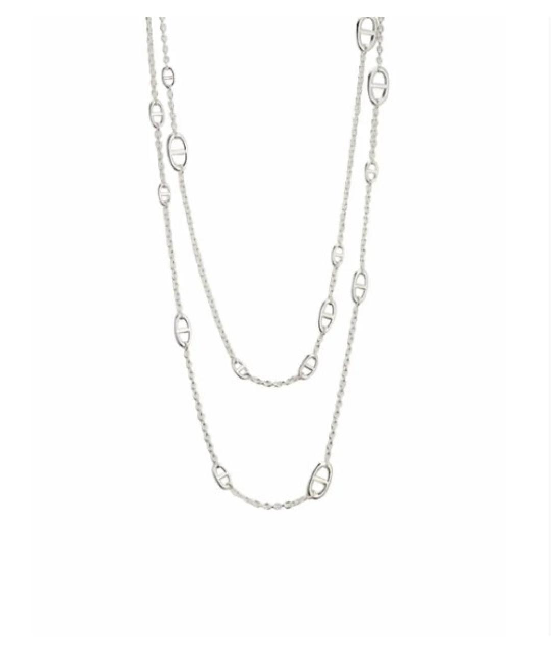 HERMES Серебряное серебряное колье, фото 10