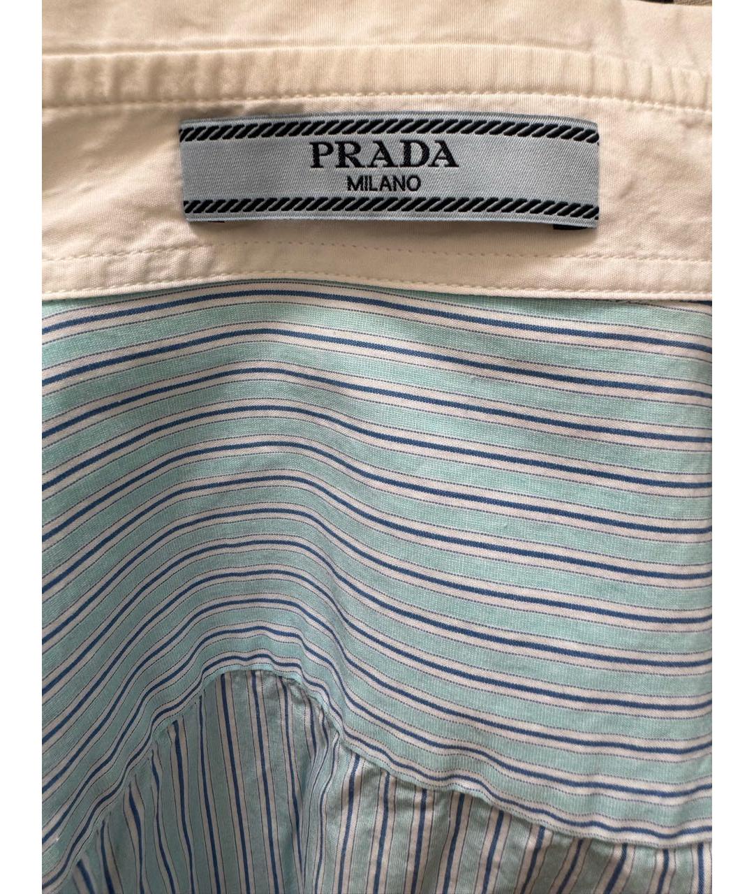 PRADA Голубая хлопковая рубашка, фото 3