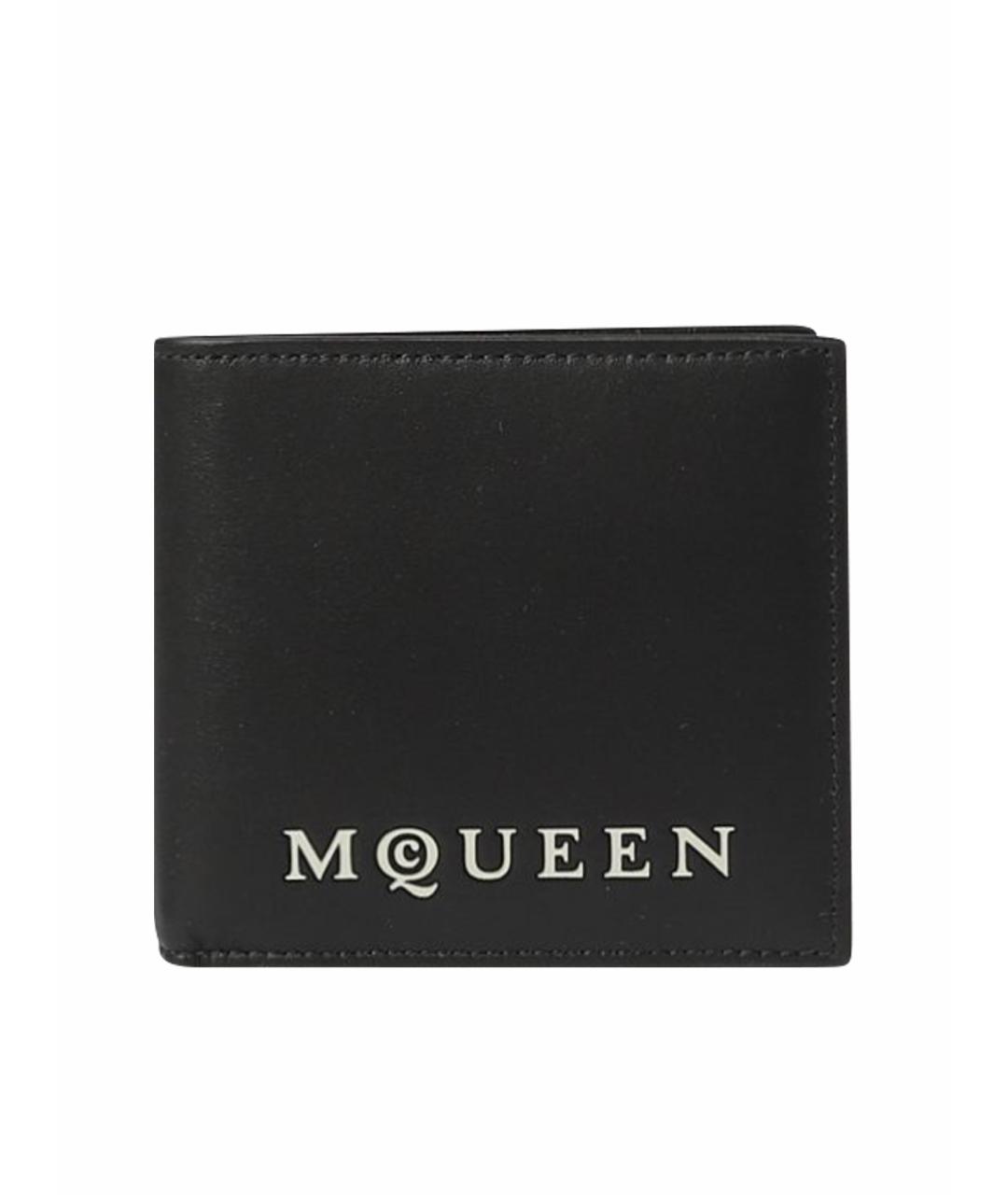 ALEXANDER MCQUEEN Черный кожаный кошелек, фото 1