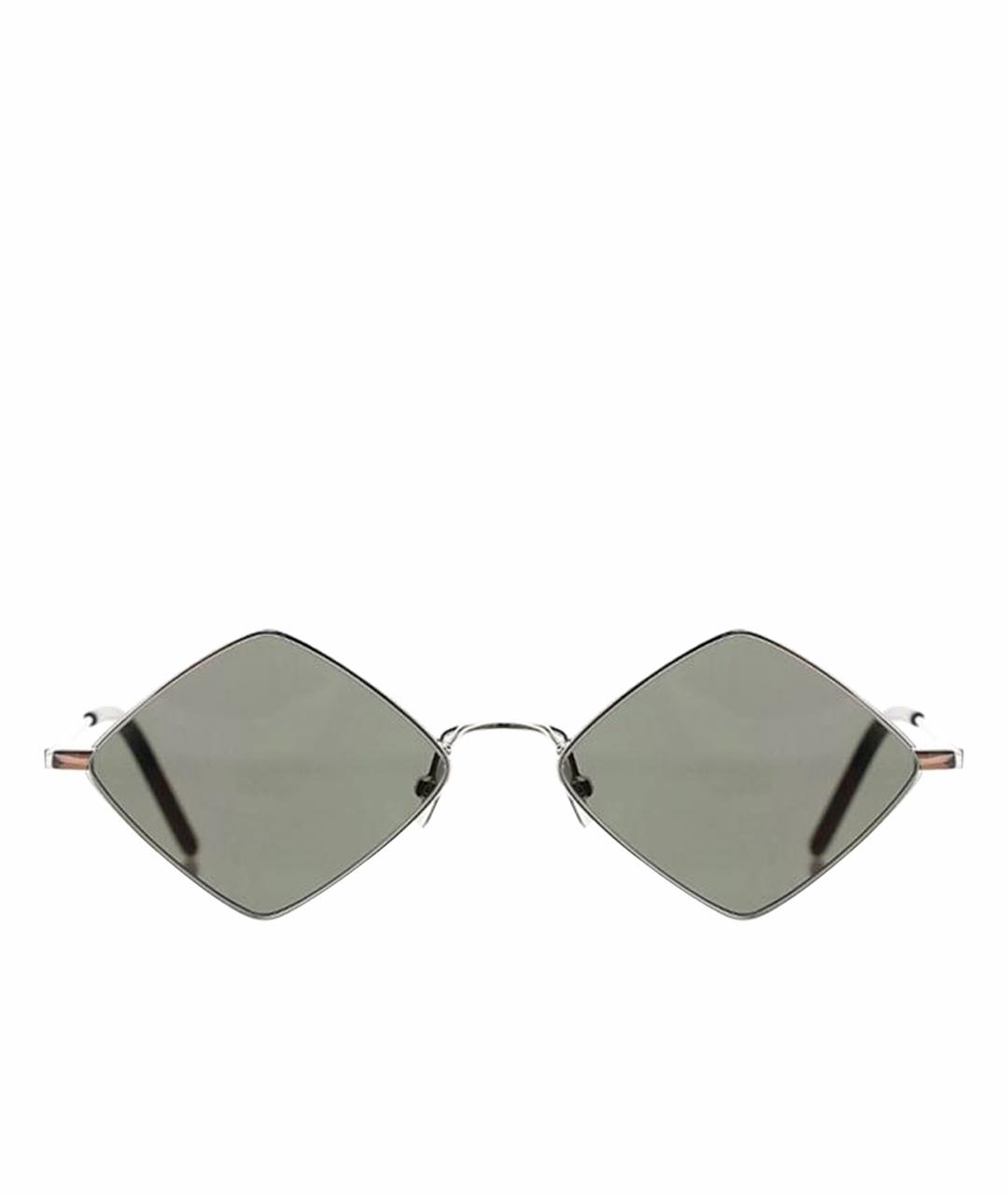 SAINT LAURENT Серебряные металлические солнцезащитные очки, фото 5