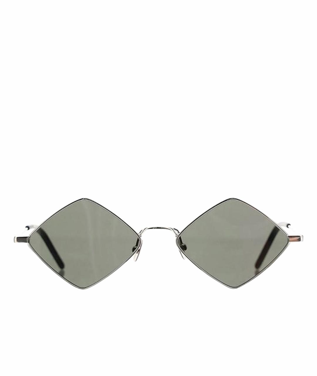 SAINT LAURENT Серебряные металлические солнцезащитные очки, фото 1