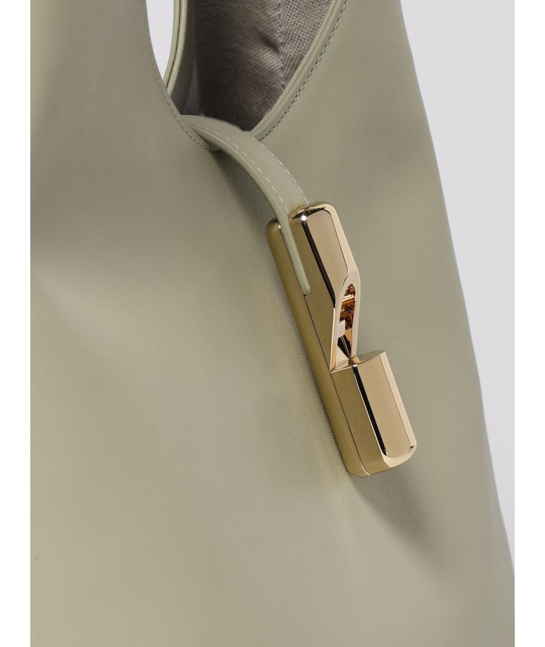 FURLA Зеленая кожаная сумка через плечо, фото 3