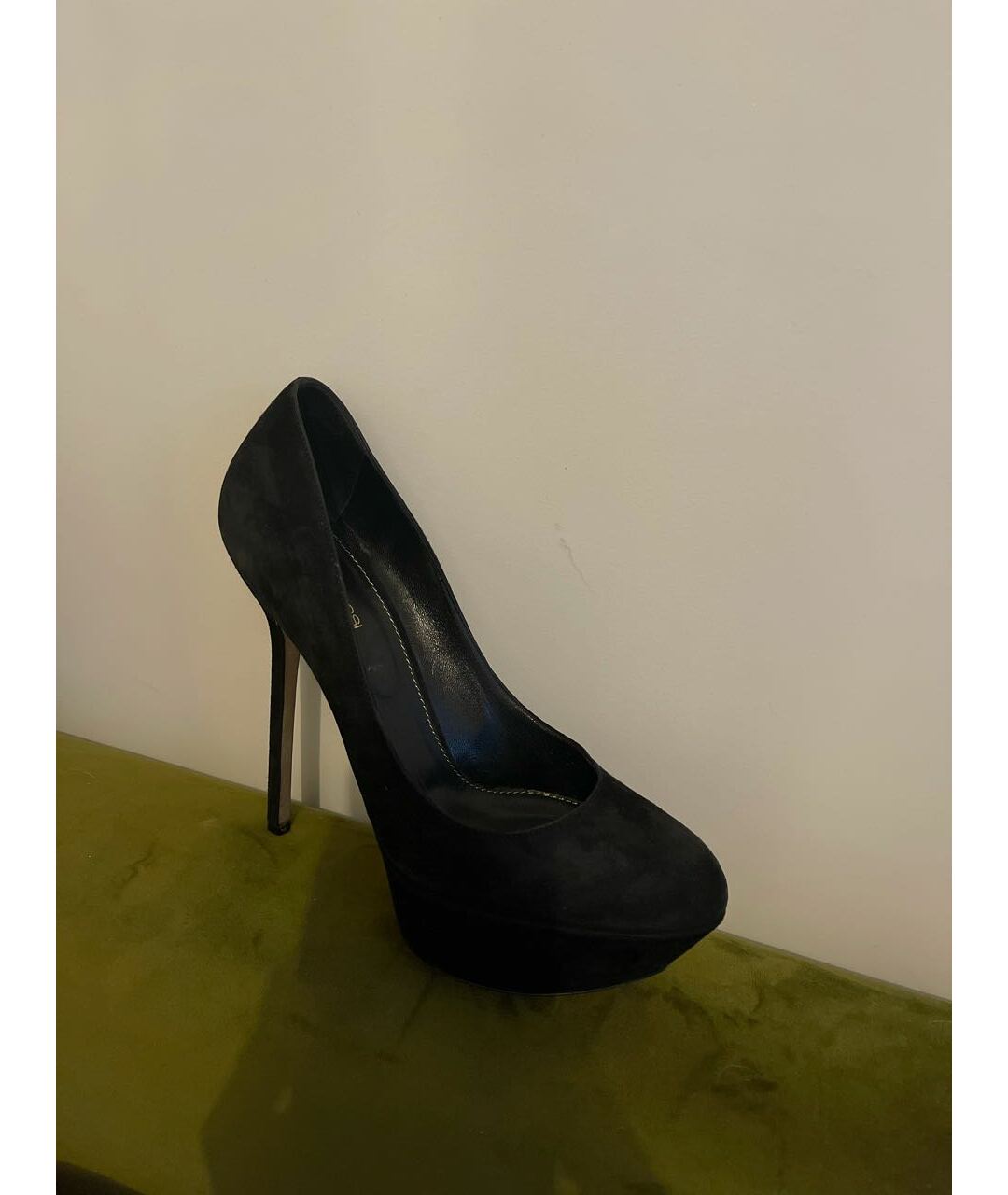 SERGIO ROSSI Черные замшевые туфли, фото 2