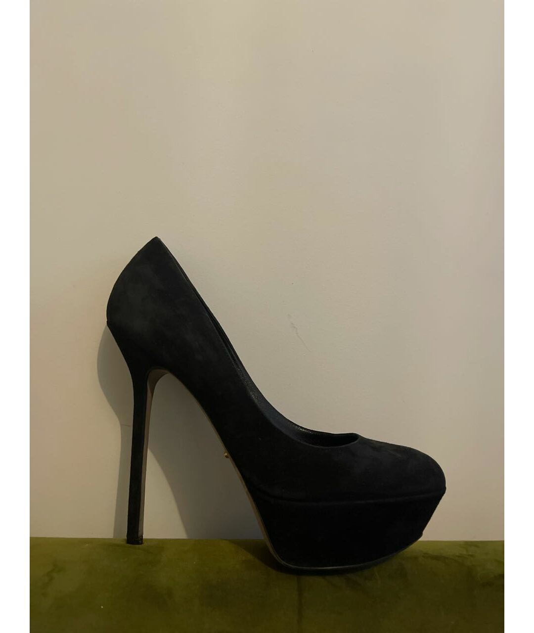 SERGIO ROSSI Черные замшевые туфли, фото 6