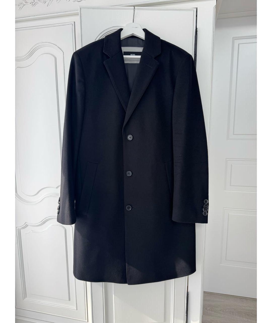 HUGO BOSS Черное шерстяное пальто, фото 9
