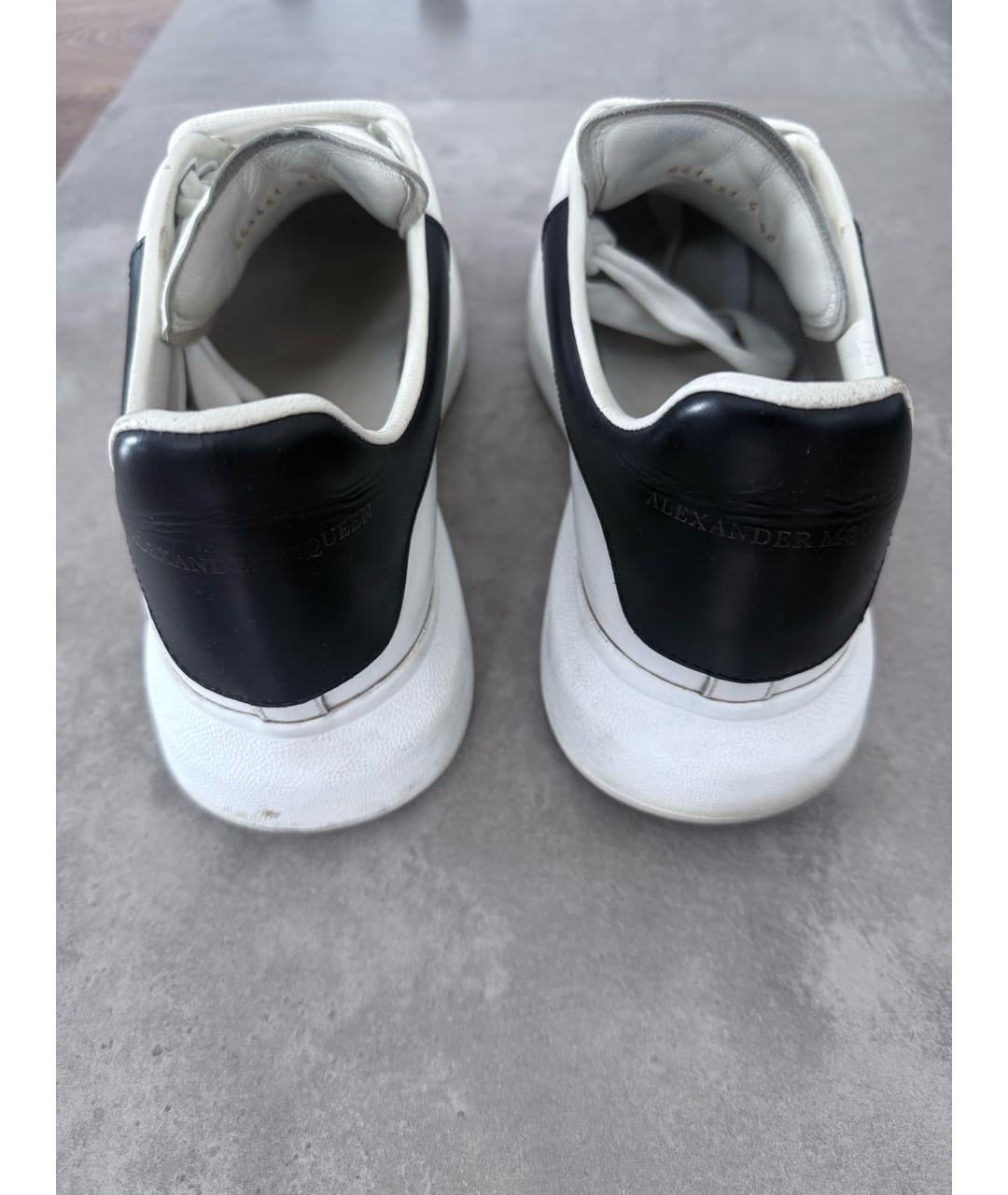 ALEXANDER MCQUEEN Белые кожаные высокие кроссовки / кеды, фото 4