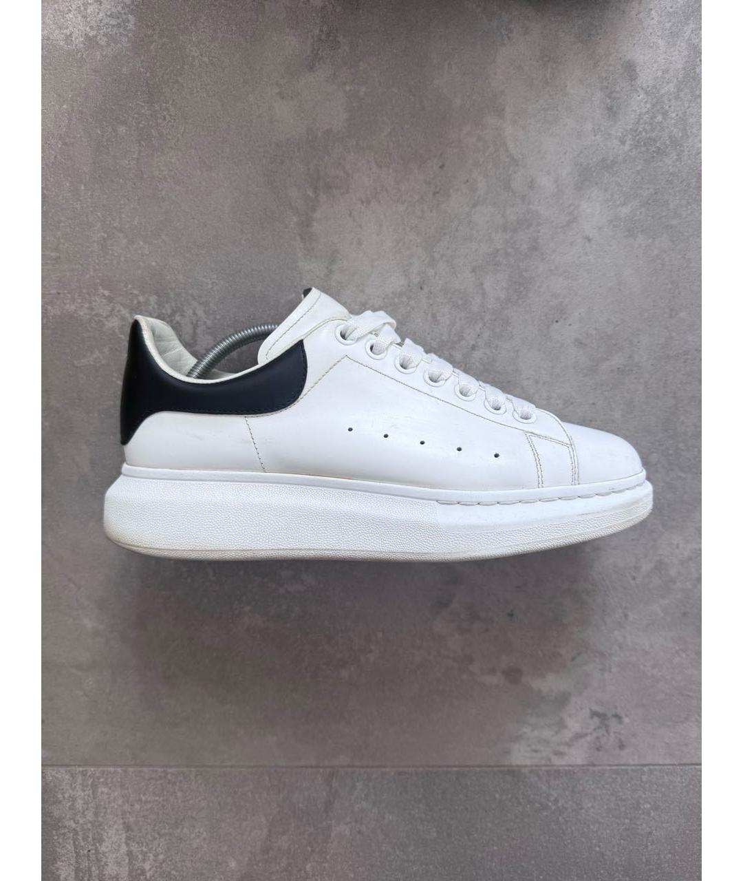 ALEXANDER MCQUEEN Белые кожаные высокие кроссовки / кеды, фото 5