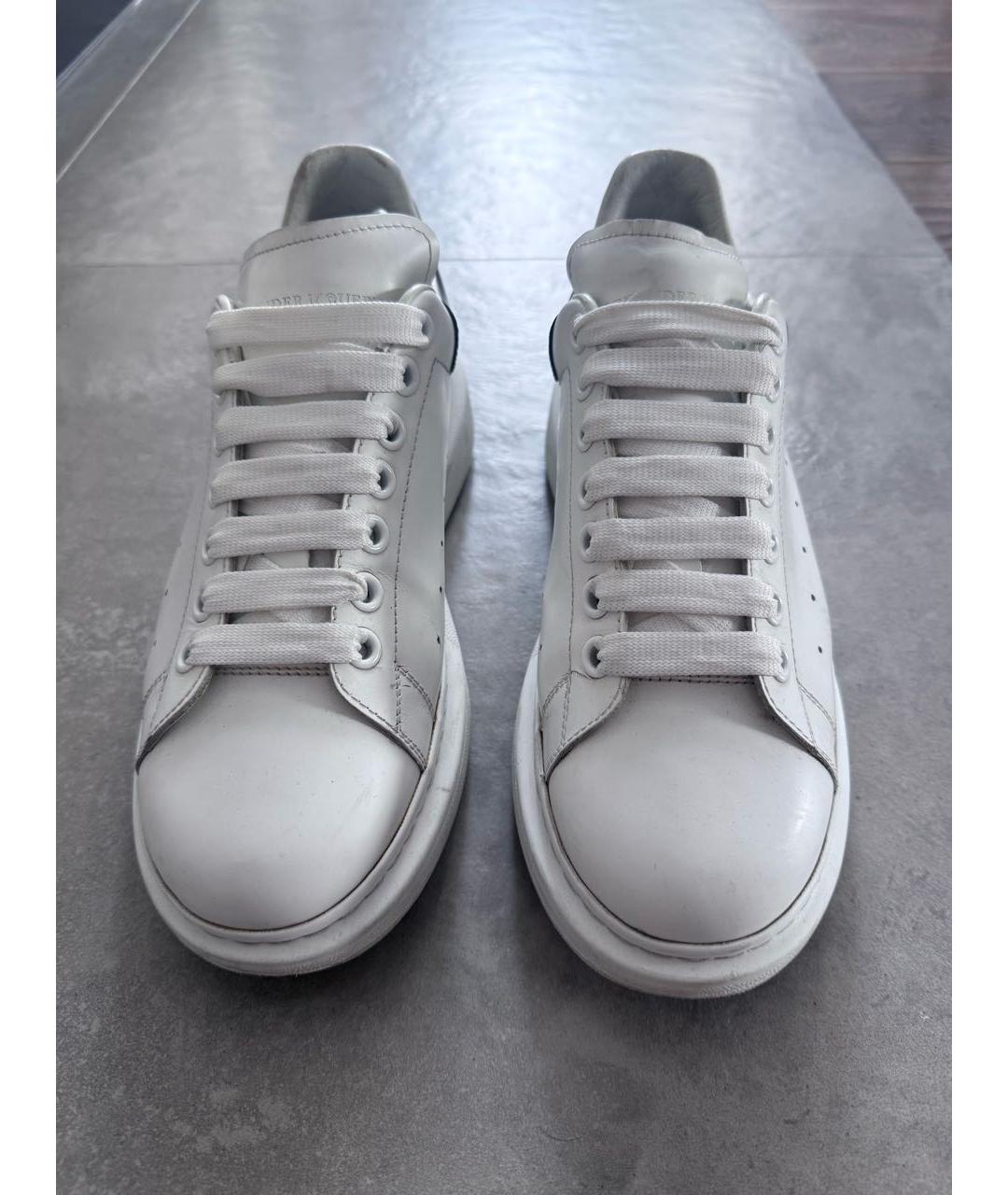 ALEXANDER MCQUEEN Белые кожаные высокие кроссовки / кеды, фото 2