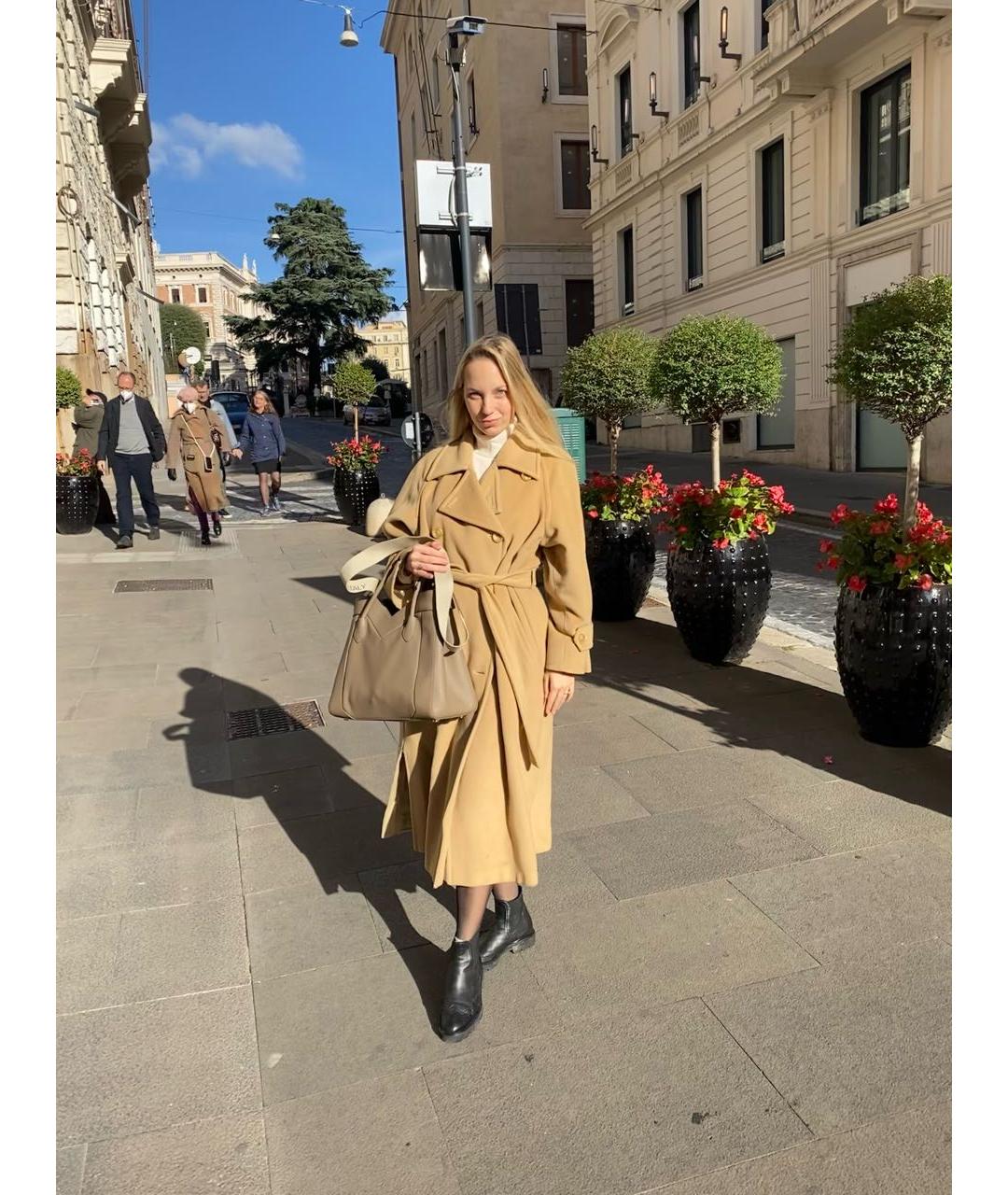 MAX MARA Бежевое кашемировое пальто, фото 5