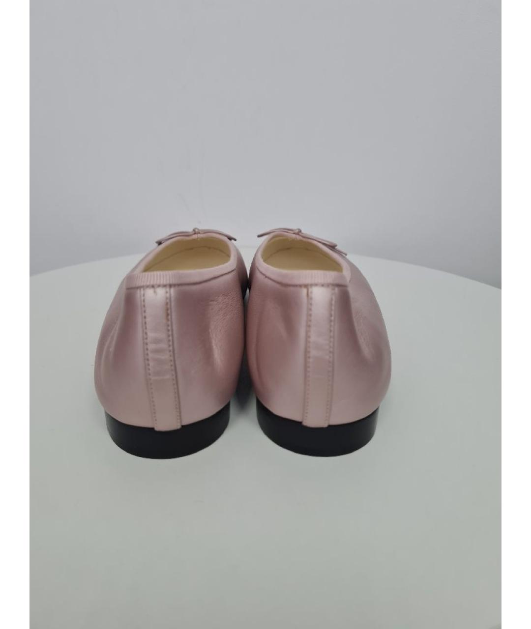CHANEL Розовые кожаные балетки, фото 4
