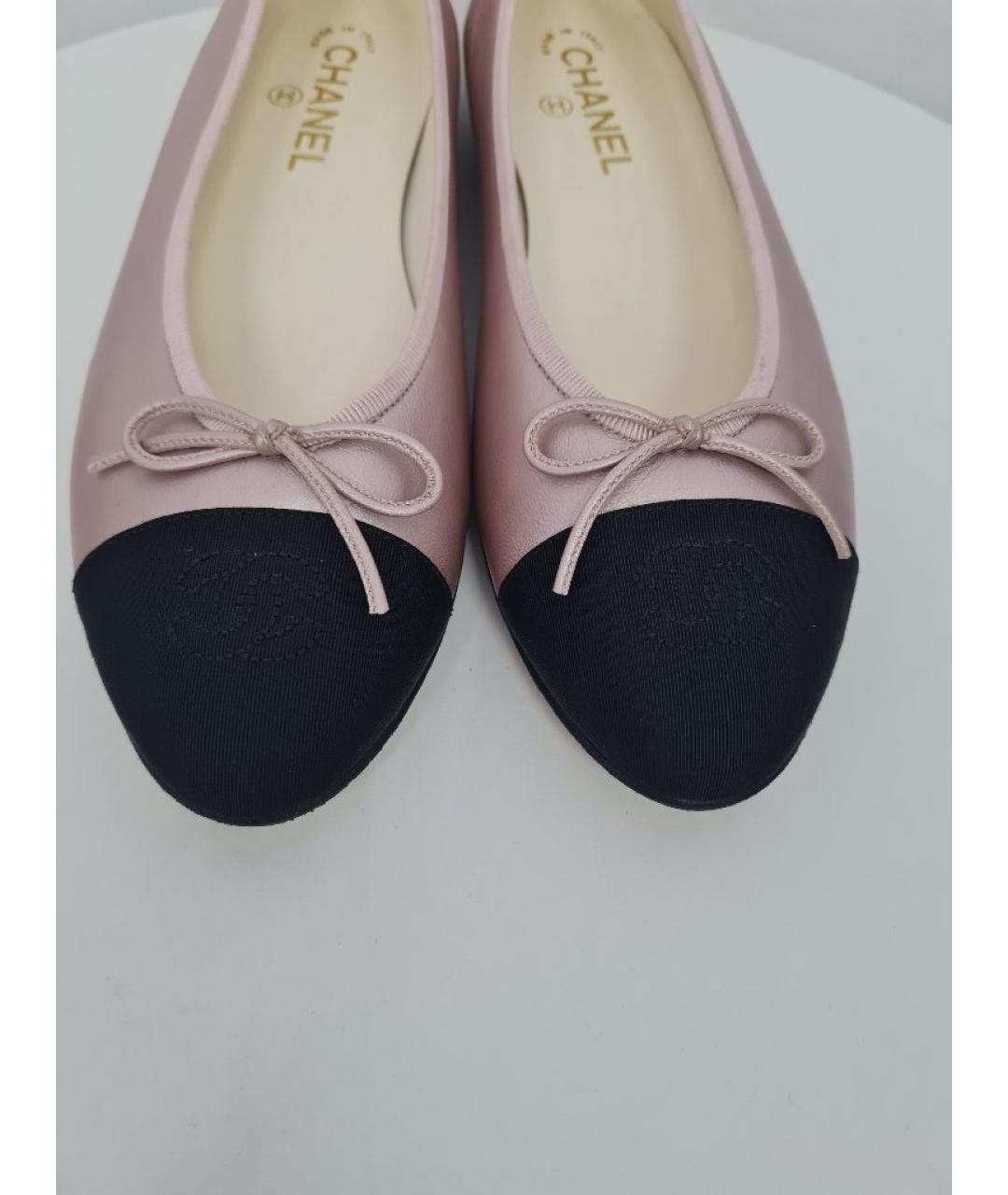 CHANEL Розовые кожаные балетки, фото 7