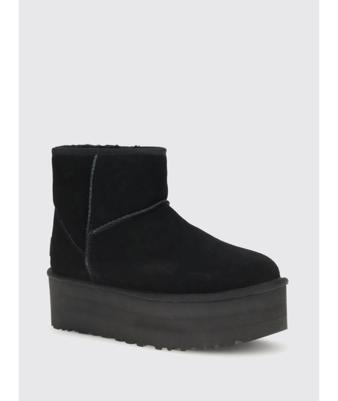 UGG AUSTRALIA Черные кожаные полусапоги, фото 2