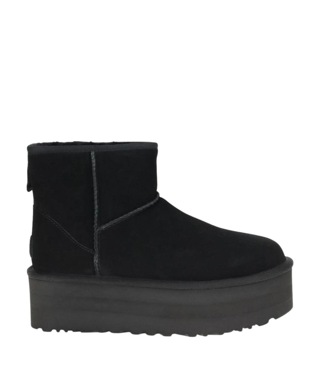 UGG AUSTRALIA Черные кожаные полусапоги, фото 1