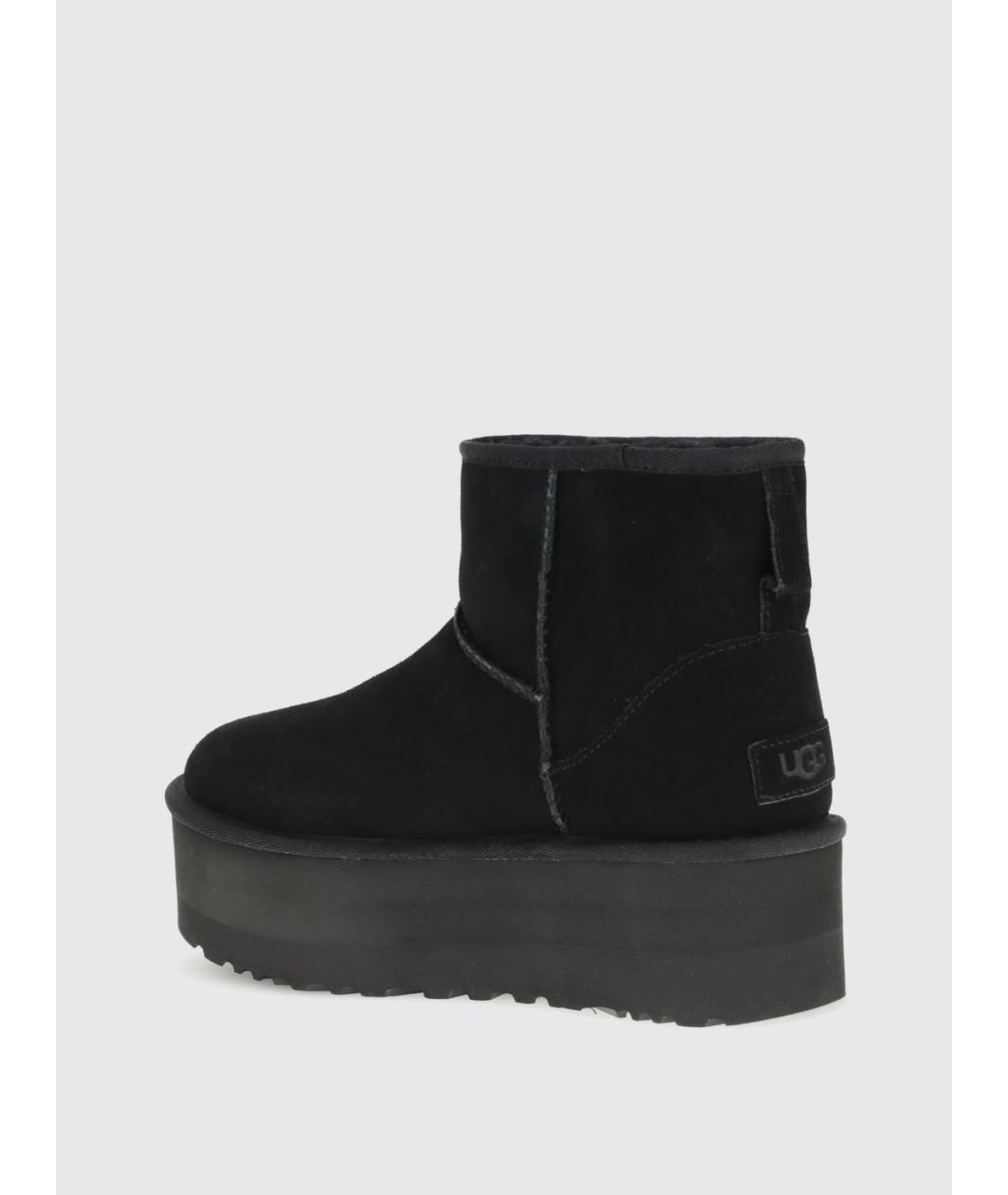 UGG AUSTRALIA Черные кожаные полусапоги, фото 3