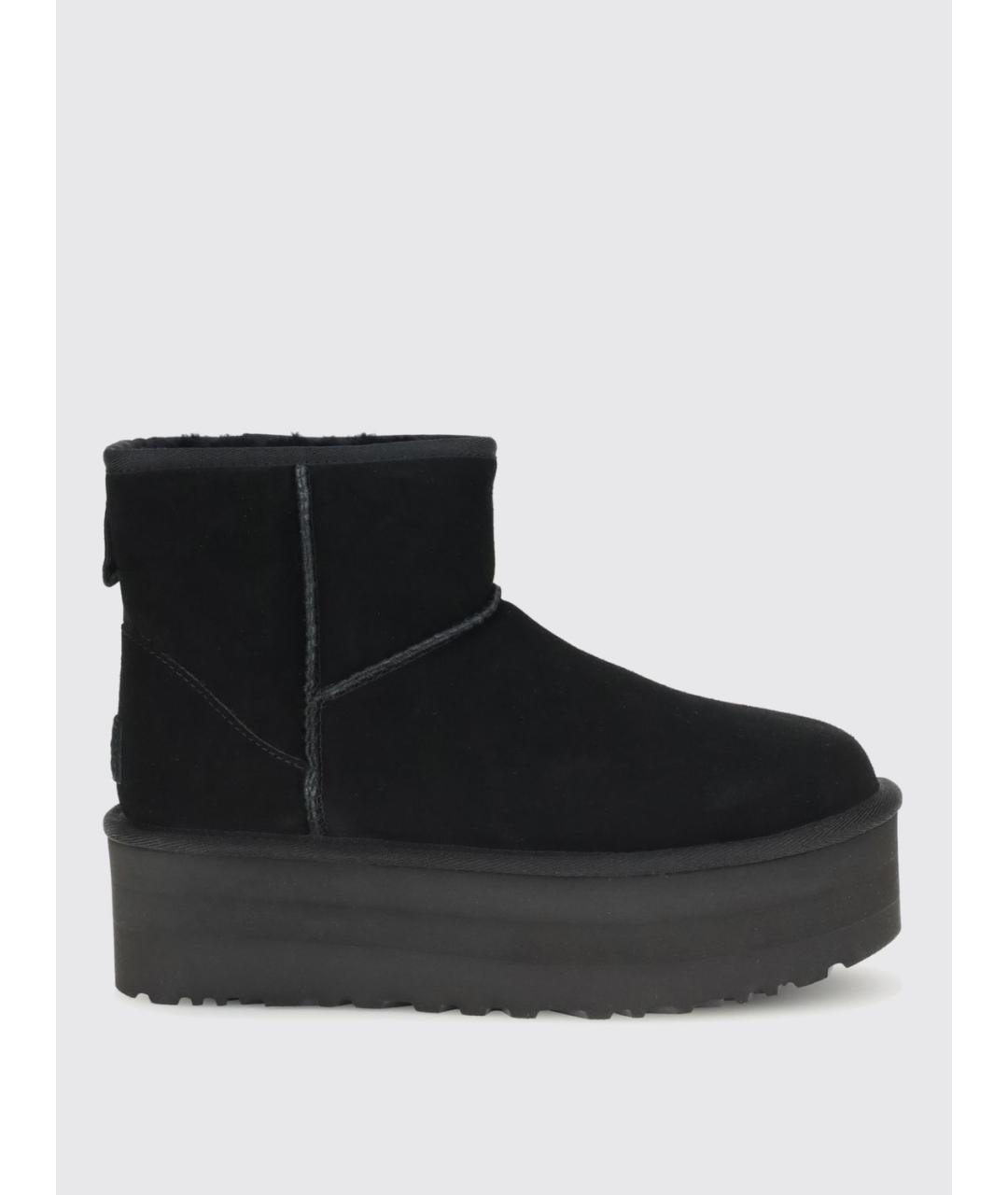 UGG AUSTRALIA Черные кожаные полусапоги, фото 4