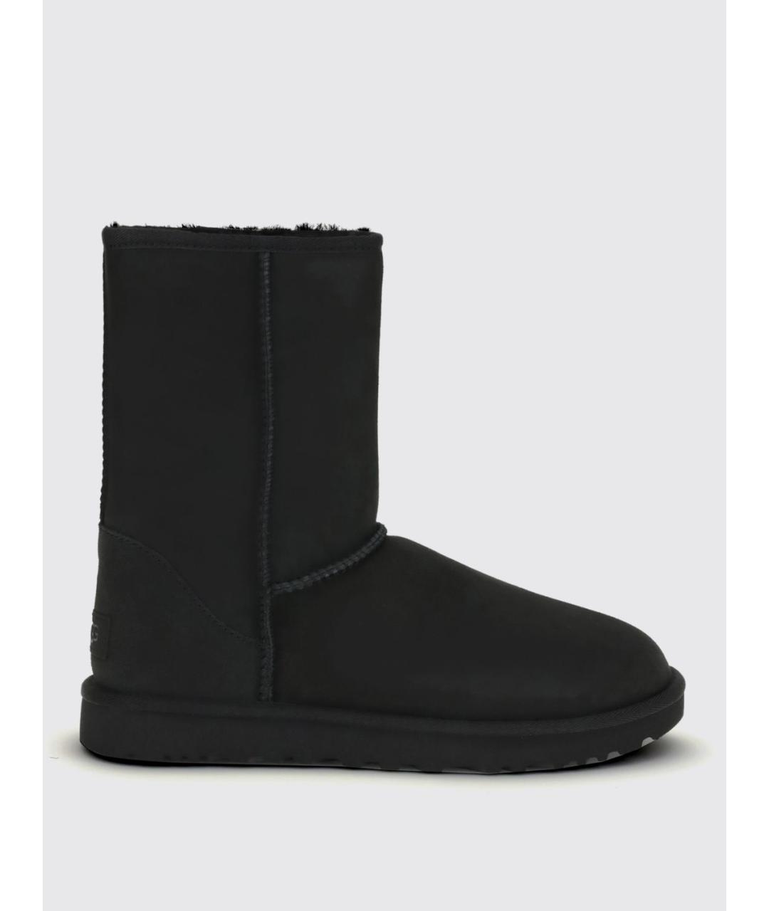 UGG AUSTRALIA Черные кожаные сапоги, фото 4