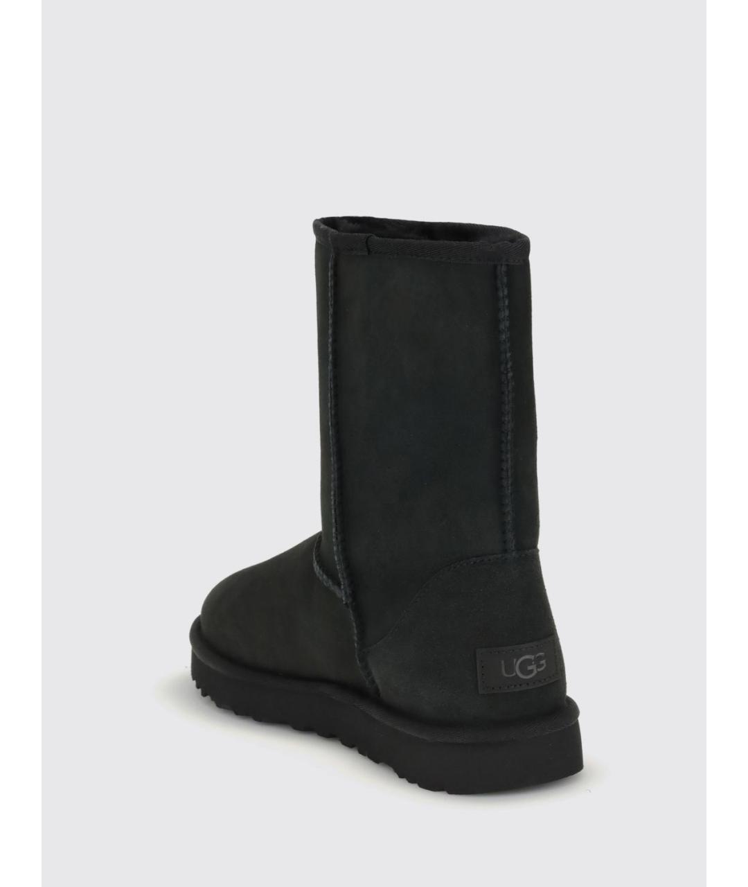UGG AUSTRALIA Черные кожаные сапоги, фото 3