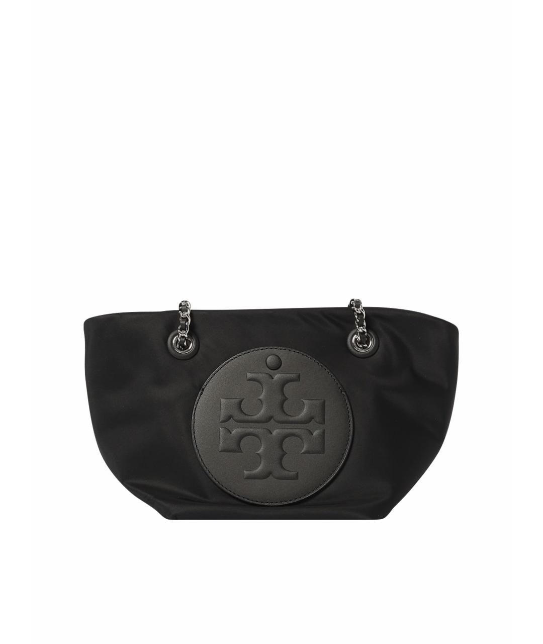 TORY BURCH Черная тканевая сумка тоут, фото 1