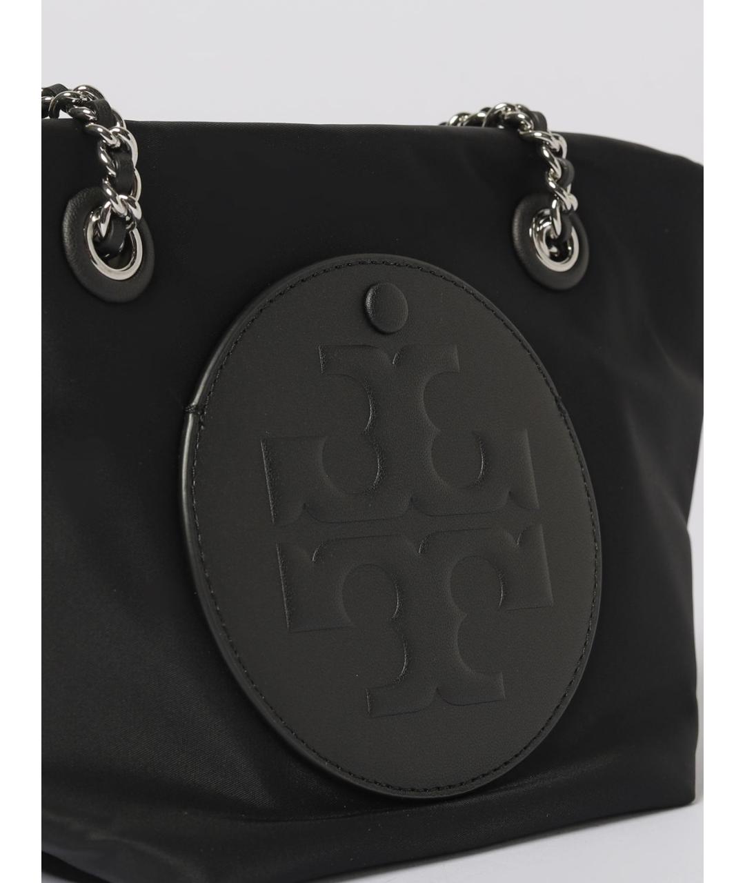 TORY BURCH Черная тканевая сумка тоут, фото 3