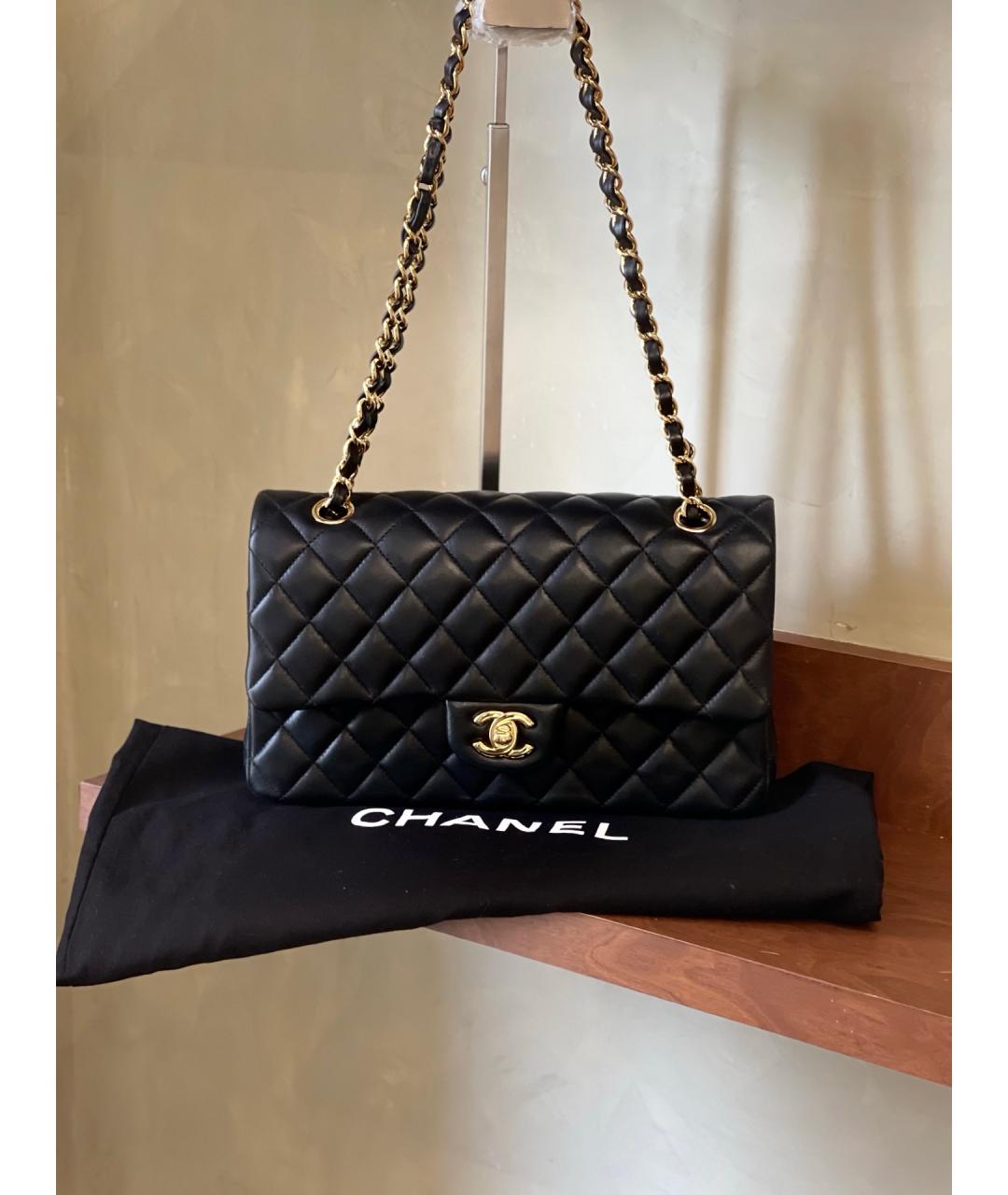CHANEL Черная кожаная сумка через плечо, фото 10