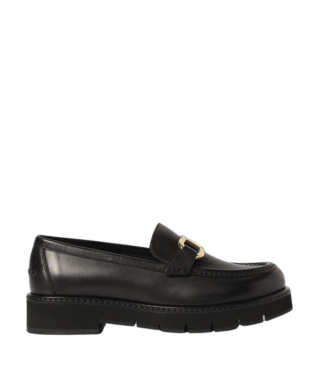 FERRAGAMO Черные лоферы, фото 1