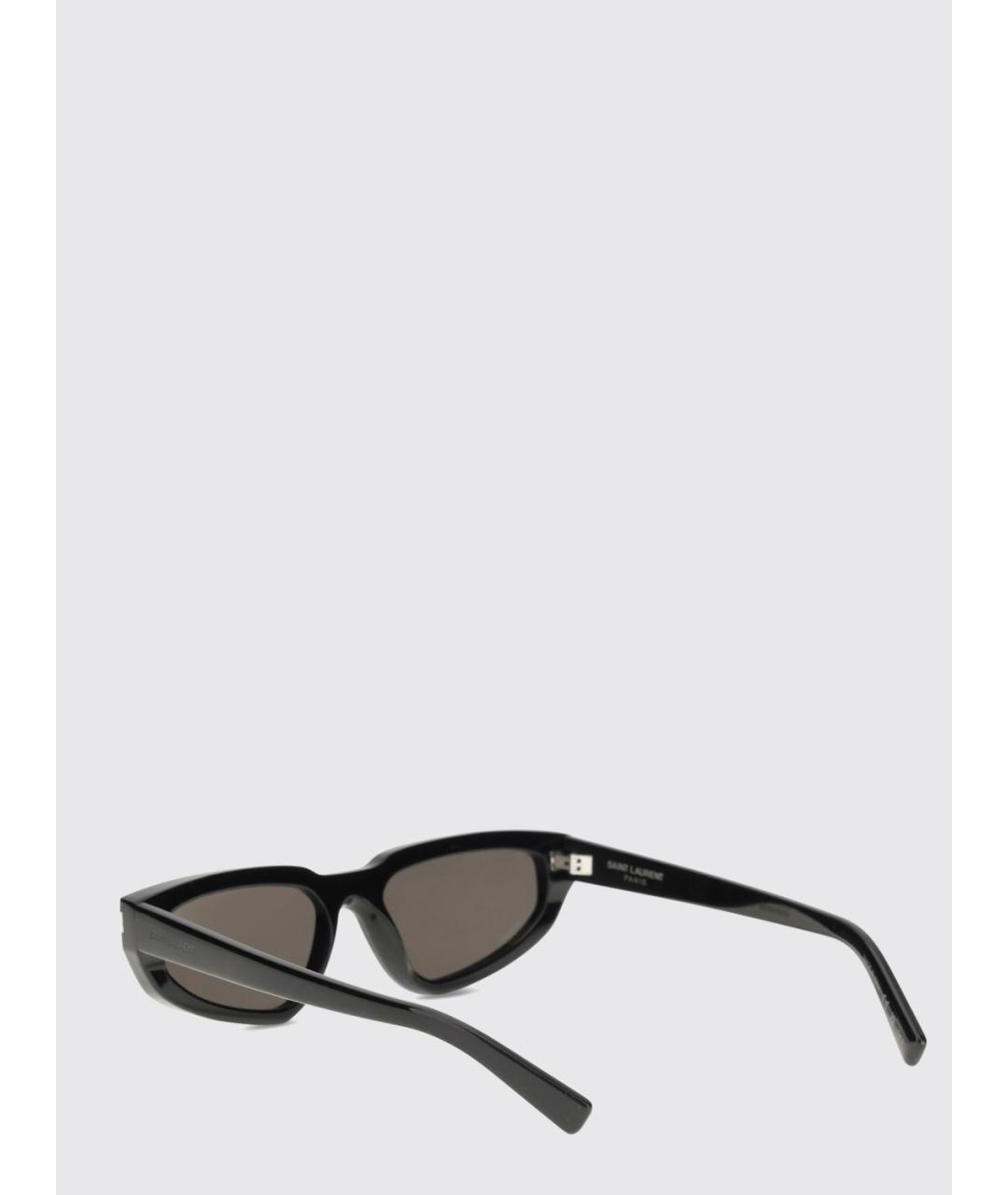 SAINT LAURENT Черные пластиковые солнцезащитные очки, фото 4