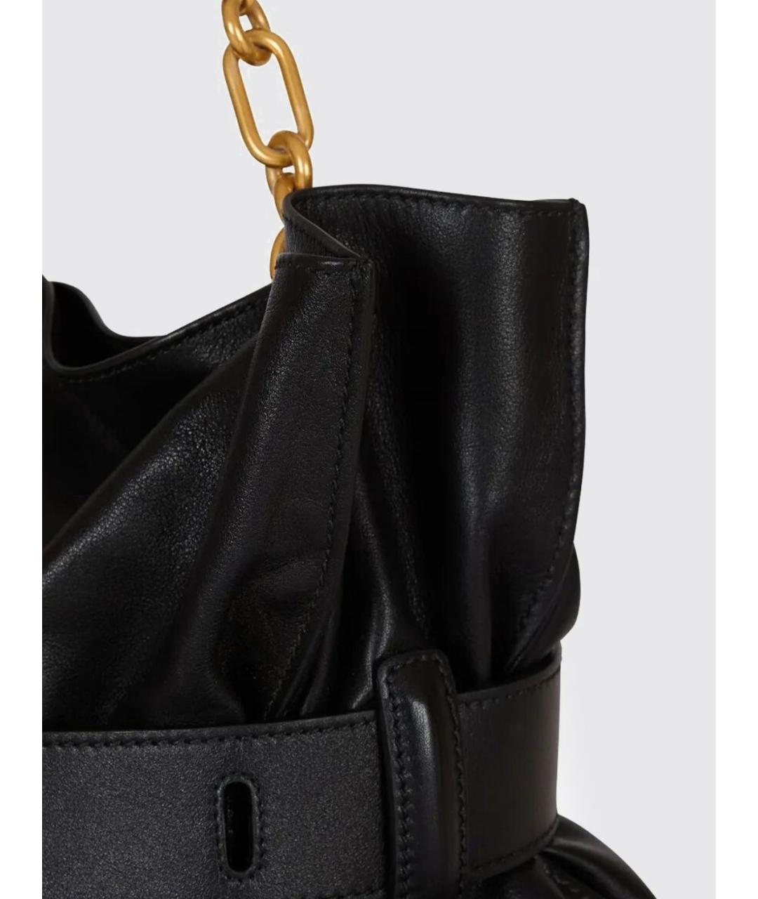 BALMAIN Черная кожаная сумка тоут, фото 4