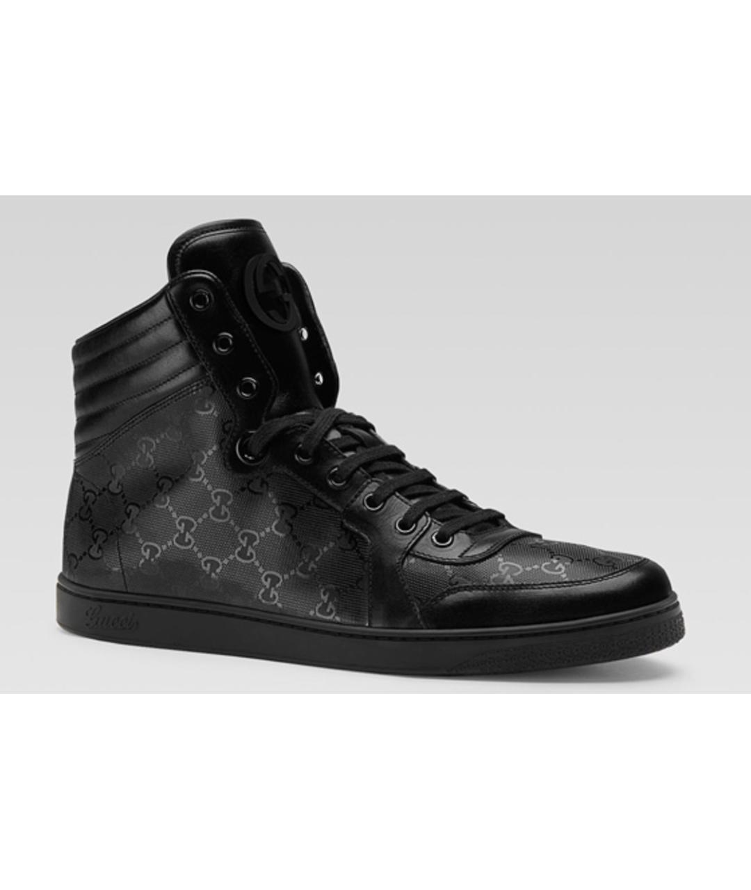 GUCCI Черные высокие кроссовки / кеды, фото 8