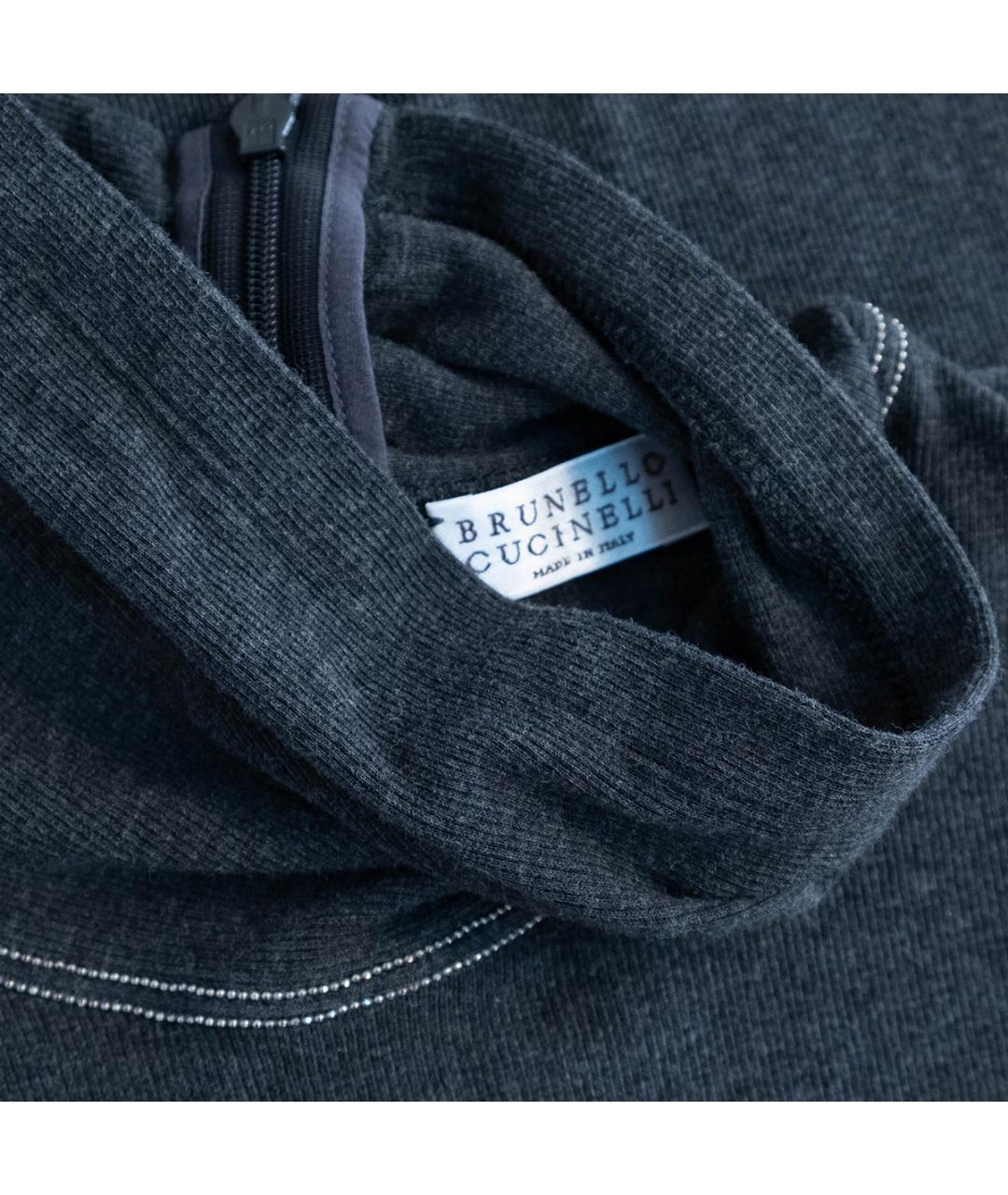 BRUNELLO CUCINELLI Серая хлопковая майка, фото 4
