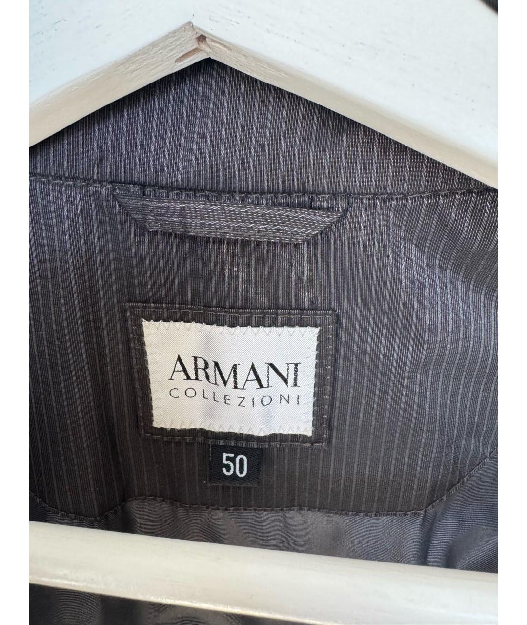 ARMANI COLLEZIONI Черная полиэстеровая куртка, фото 3