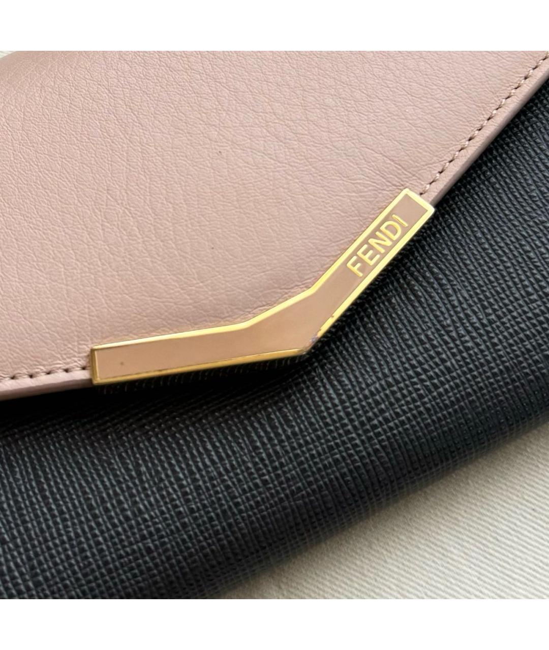 FENDI Розовый кожаный кошелек, фото 8