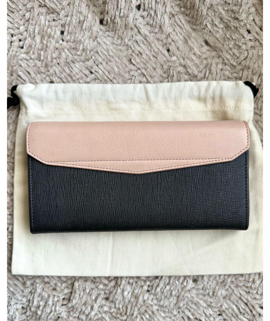 FENDI Розовый кожаный кошелек, фото 3