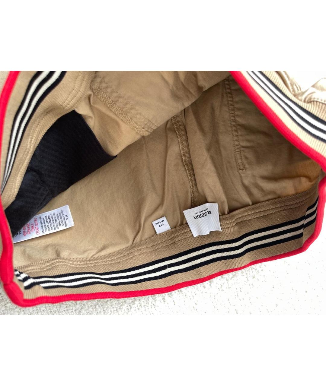 BURBERRY KIDS Бежевые хлопковые брюки и шорты, фото 3