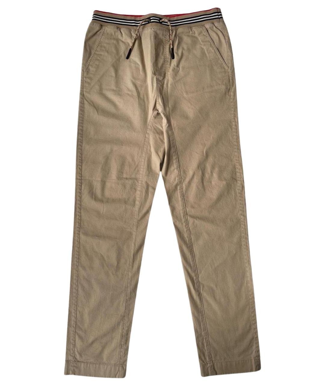 BURBERRY KIDS Бежевые хлопковые брюки и шорты, фото 1
