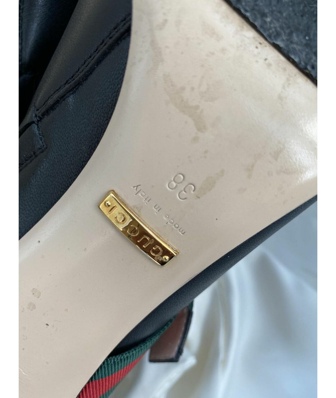 GUCCI Черные кожаные сапоги, фото 5