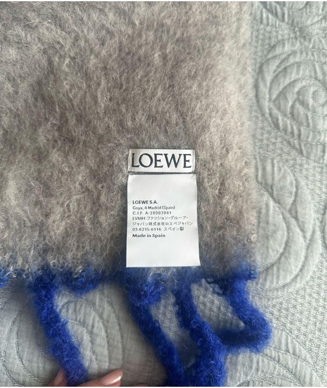 LOEWE Серый шарф, фото 2