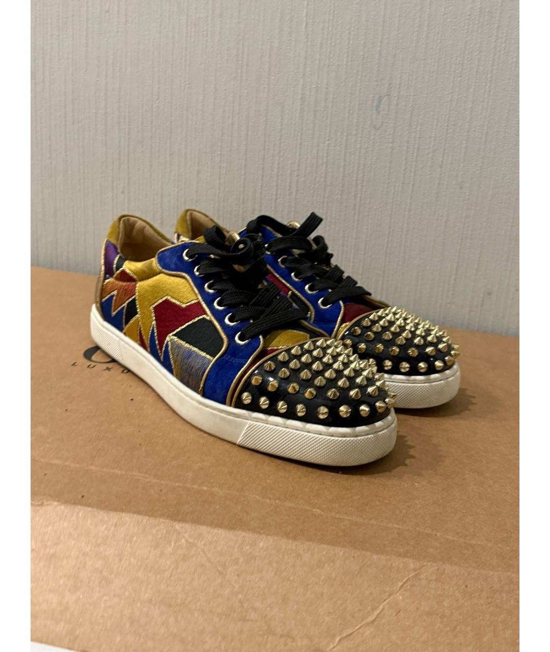 CHRISTIAN LOUBOUTIN Мульти кожаные кеды, фото 2