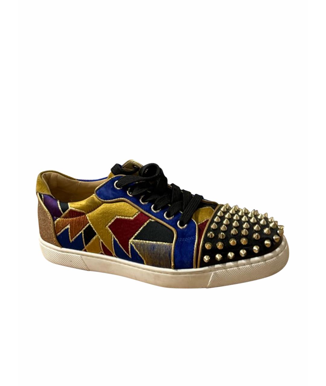 CHRISTIAN LOUBOUTIN Мульти кожаные кеды, фото 1