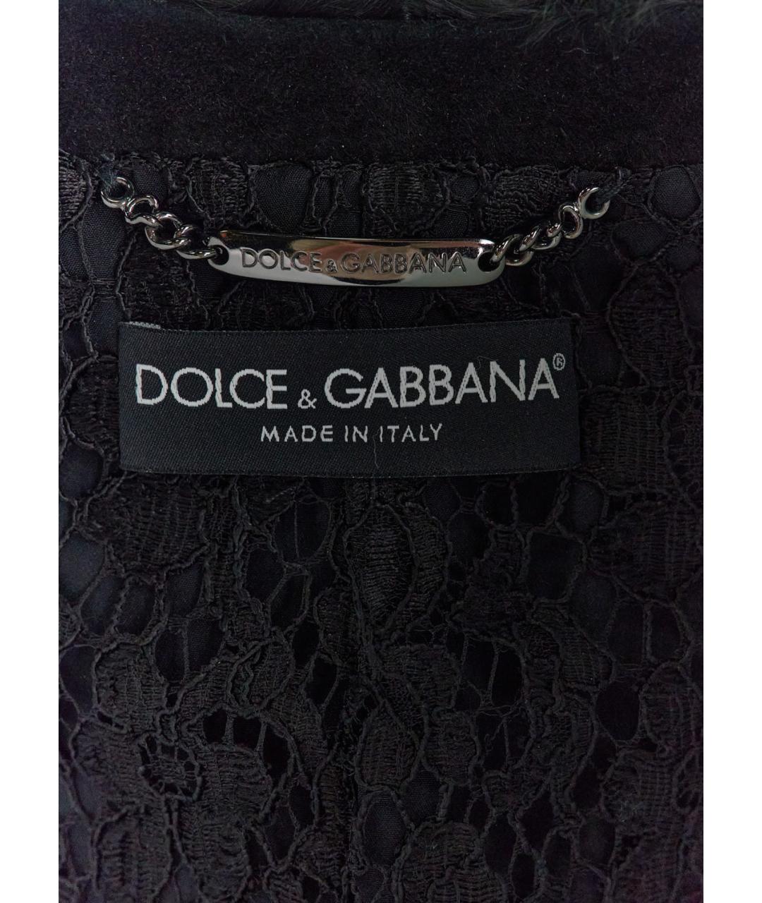 DOLCE&GABBANA Черная меховая куртка, фото 3