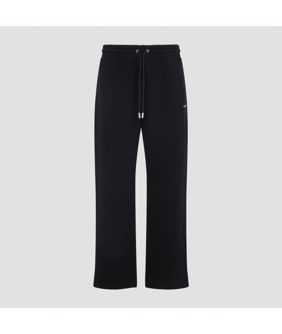 OFF-WHITE Черные хлопковые повседневные брюки, фото 3
