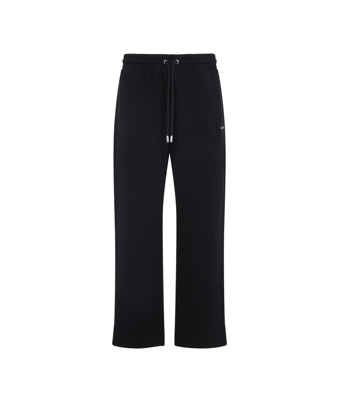 OFF-WHITE Черные хлопковые повседневные брюки, фото 1