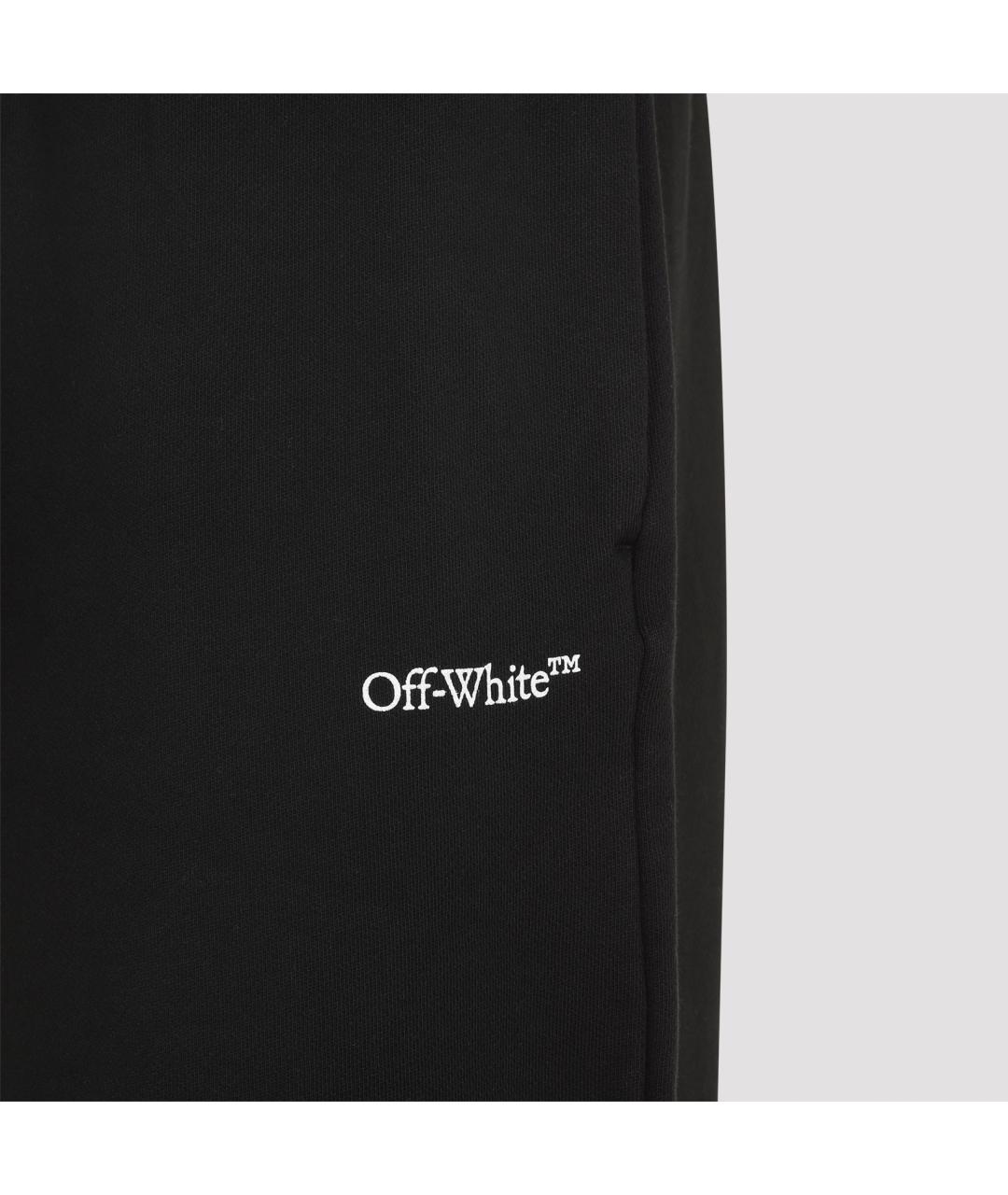 OFF-WHITE Черные хлопковые повседневные брюки, фото 5